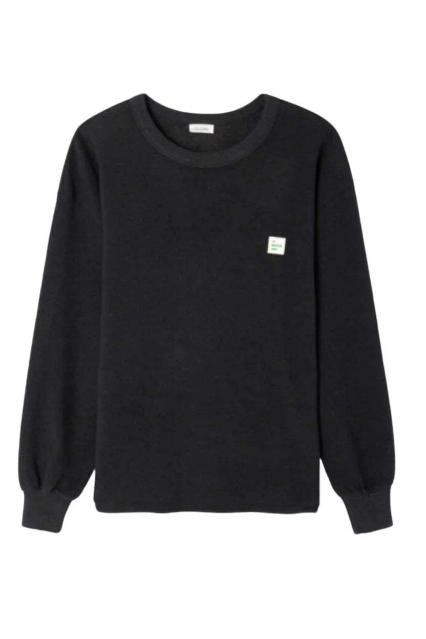 American Vintage - Sweatshirt - Charcoal Melange - Povy - Stilkompagniet.dk