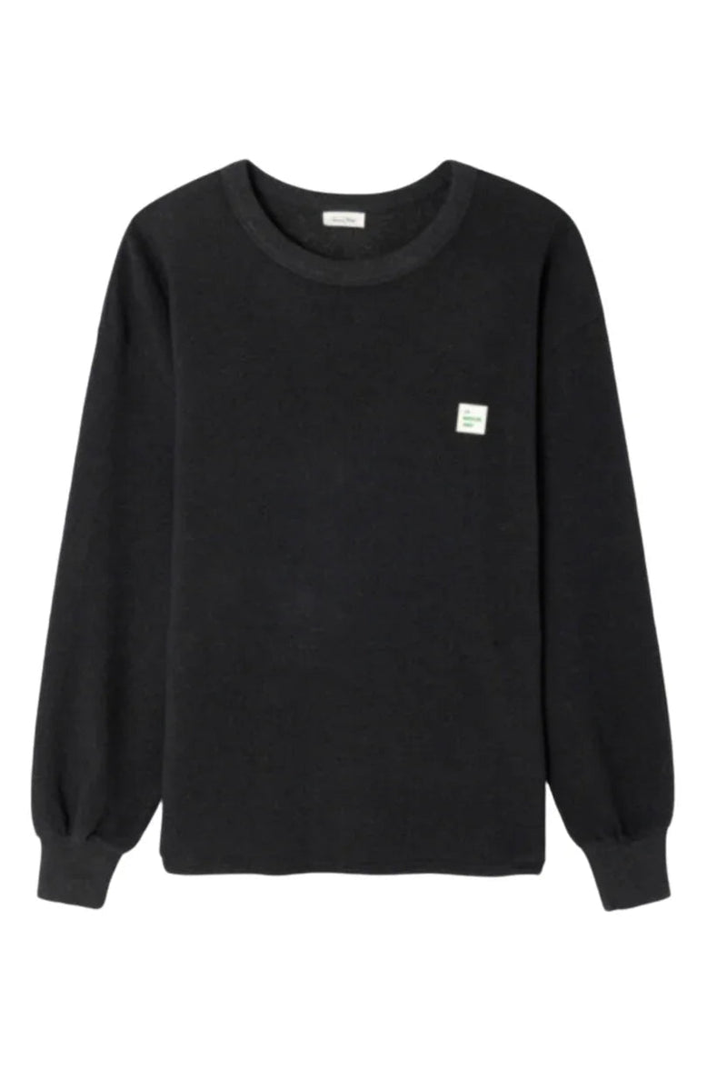 American Vintage - Sweatshirt - Charcoal Melange - Povy - Stilkompagniet.dk