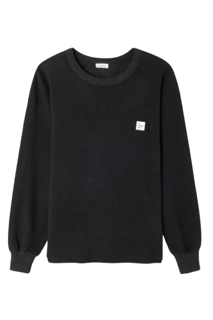 American Vintage - Sweatshirt - Charcoal Melange - Povy - Stilkompagniet.dk