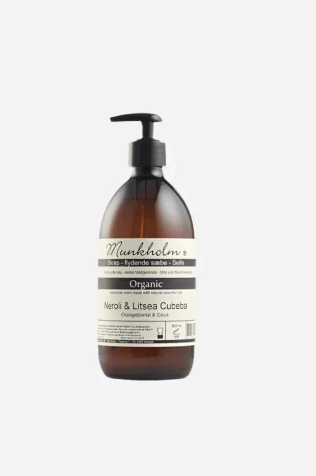 Organic håndsæbe - Neroli & Litsea cubeba - 500 ml - Munkholm sss - Stilkompagniet.dk