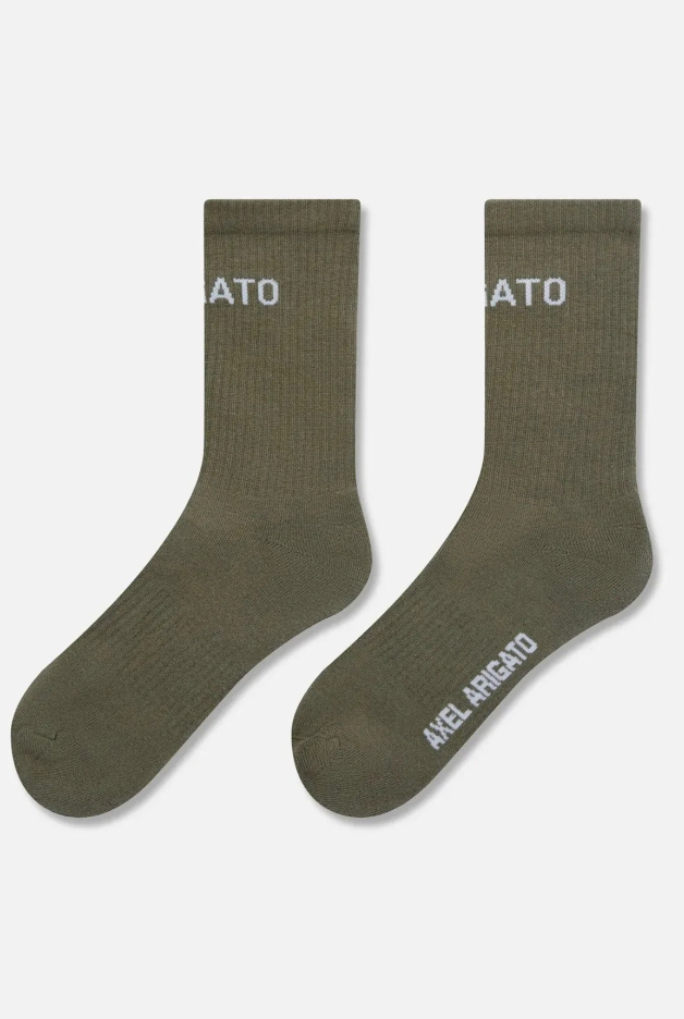 Axel Arigato - Sokker - Stone Brown - Logo tube socks - Stilkompagniet.dk