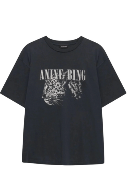 Anine Bing - Tshirt - Washed Black - Cohen - Stilkompagniet.dk