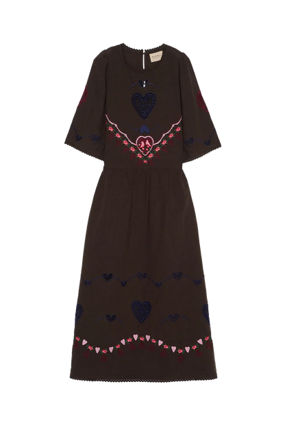 Sissel Edelbo - Kjole - Seal Brown - Sky