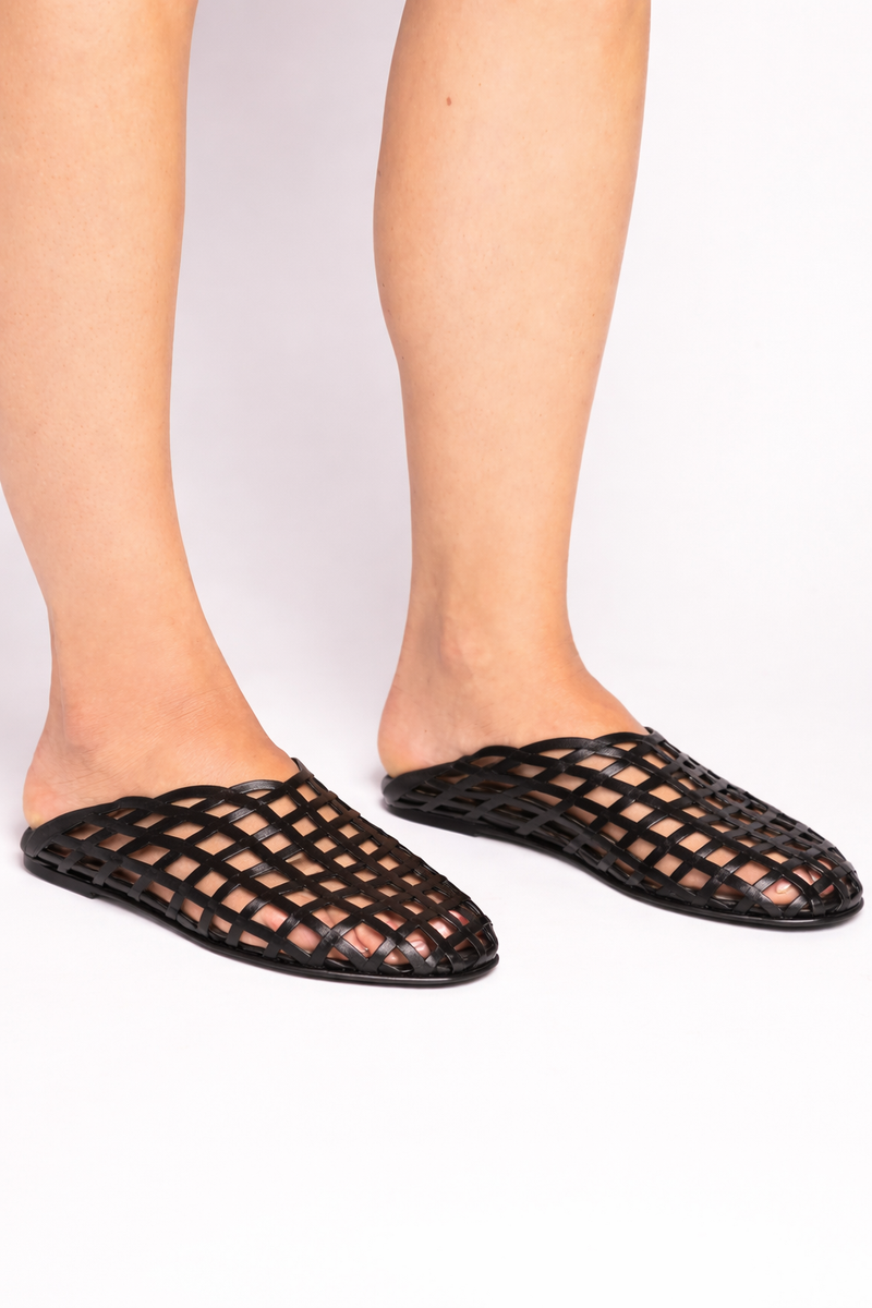 Gia Borghini - Sandal - Black - Peek-a-boo Ballerina