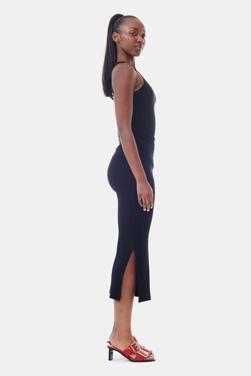 Ganni - Kjole - Black - Rip tank top dress