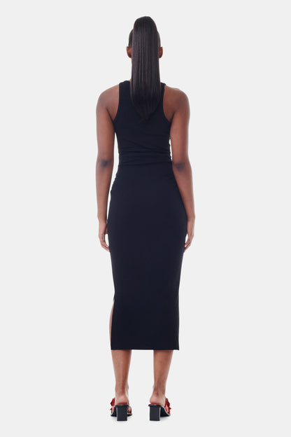 Ganni - Kjole - Black - Rip tank top dress