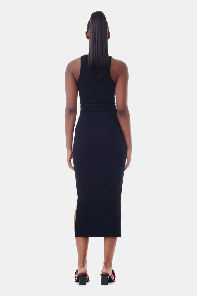 Ganni - Kjole - Black - Rip tank top dress