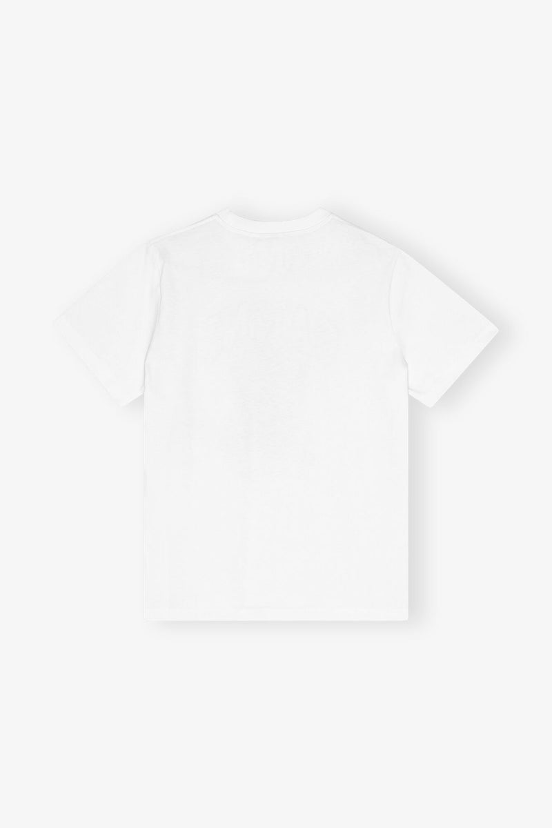 GANNI - T-shirt - White - Leopard Relaxed T4124