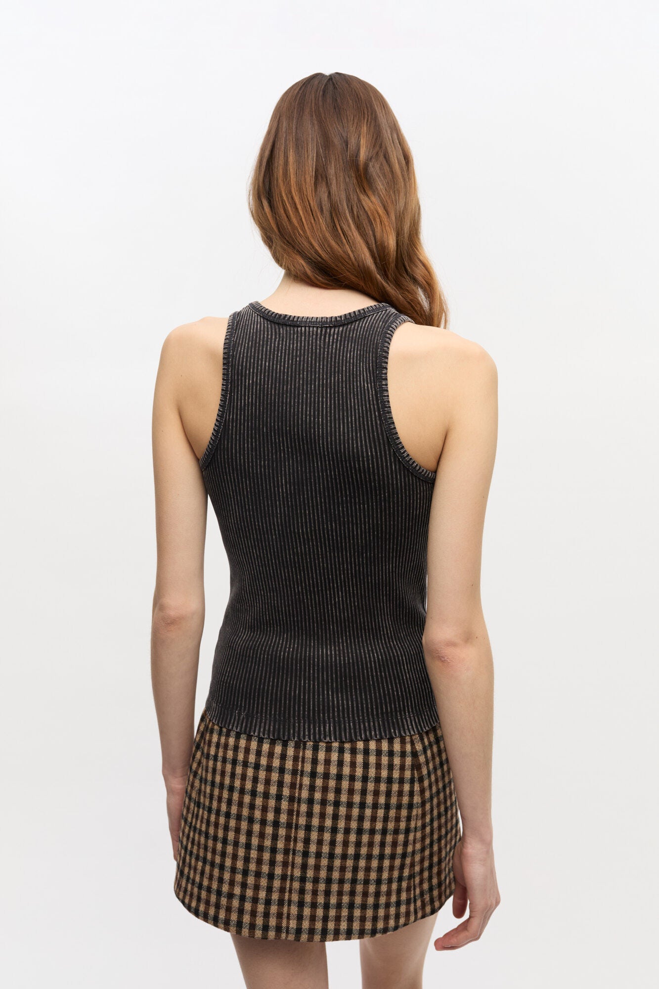 Ganni - Tanktop - Black Washed - Sort vasket tanktop