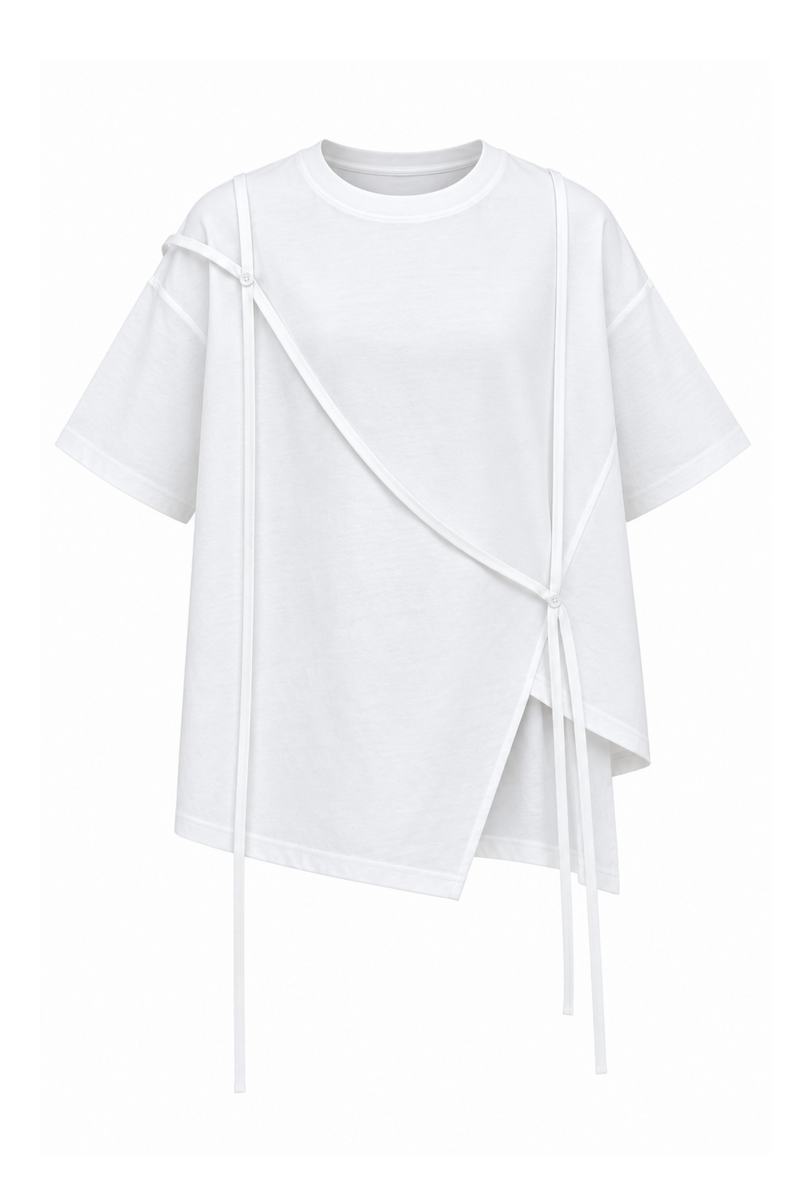 Jenner T-shirt fra The Collection i hvid med snore - packshot