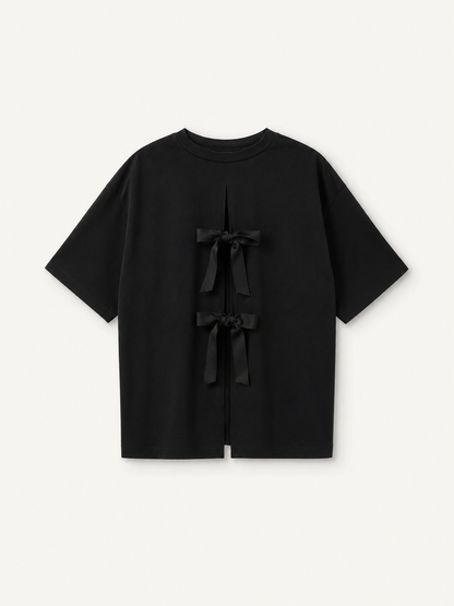 The Garment - T-shirt - Black - TG Bow
