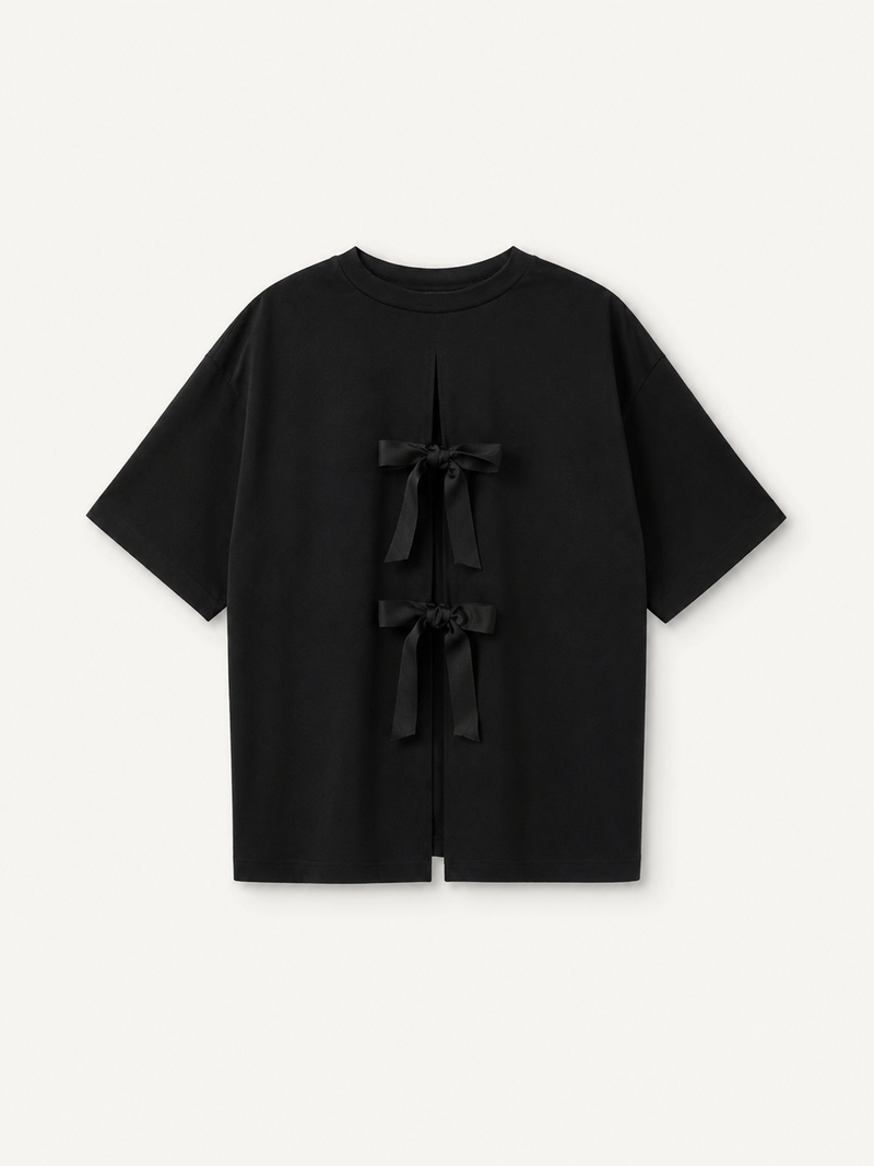 The Garment - T-shirt - Black - TG Bow