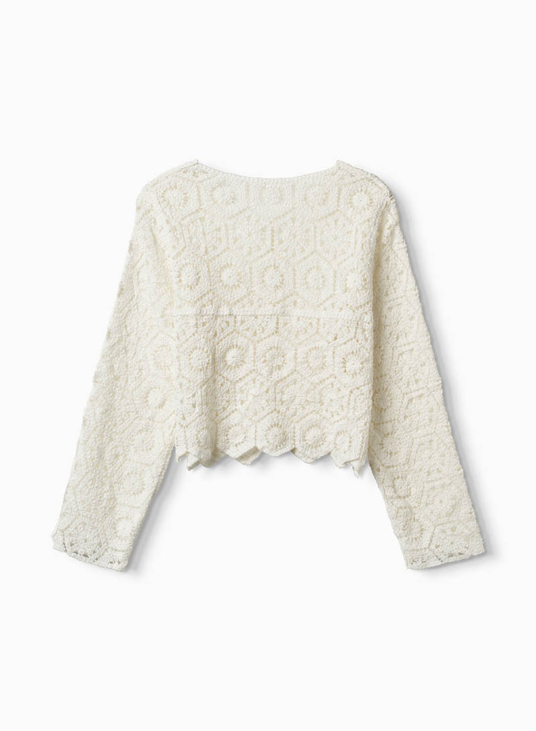 The Collection Crochet Cardigan White