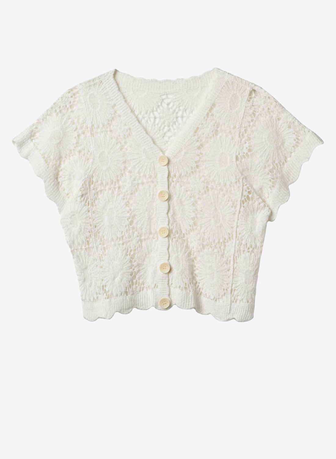 The Collection Crochet Top White
