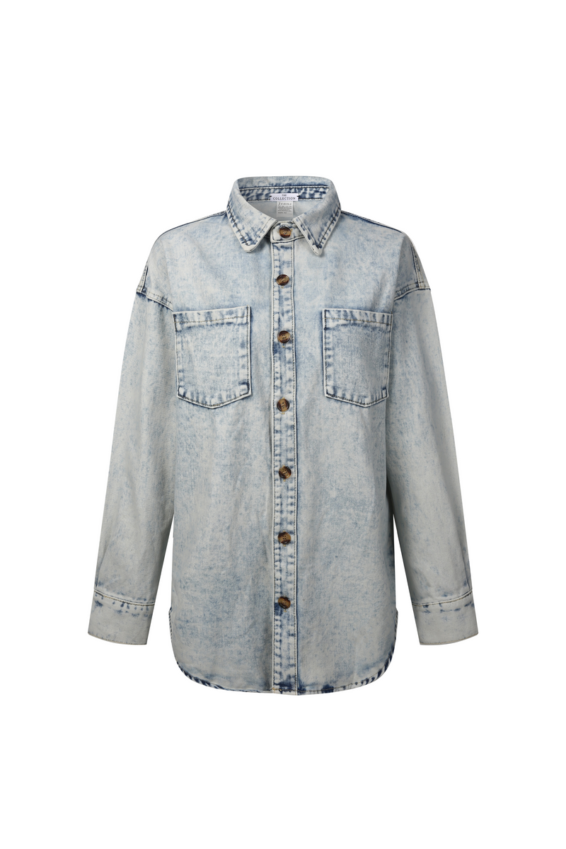 The Collection - Denim Skjorte - Light Blue - Maya