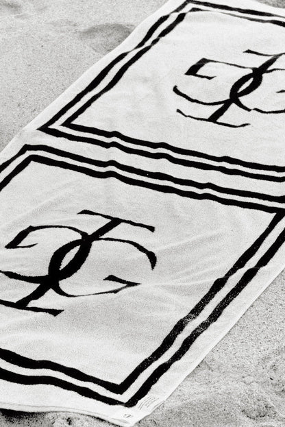 The Garment - Håndklæde - Sort/Beige - Logo Towel Bone