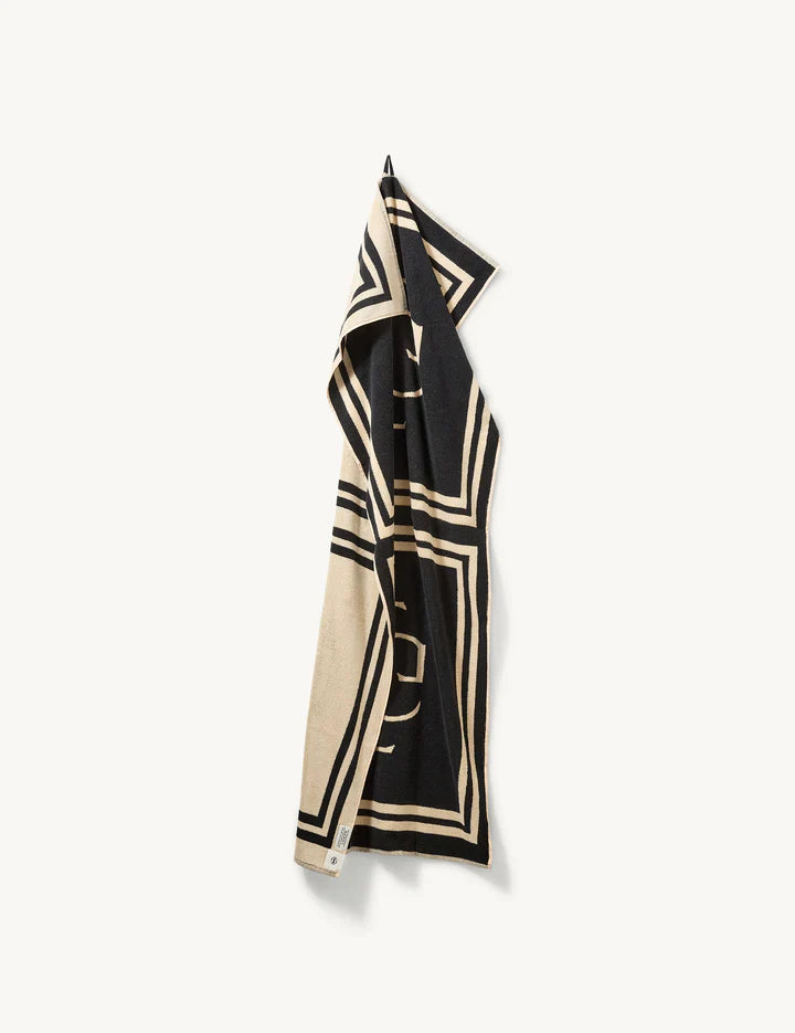 The Garment - Håndklæde - Sort/Beige - Logo Towel Bone