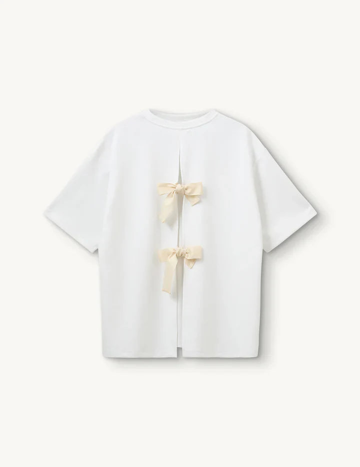 The Garment - T-shirt - Cream - TG Bow