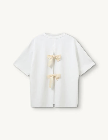 The Garment - T-shirt - Cream - TG Bow