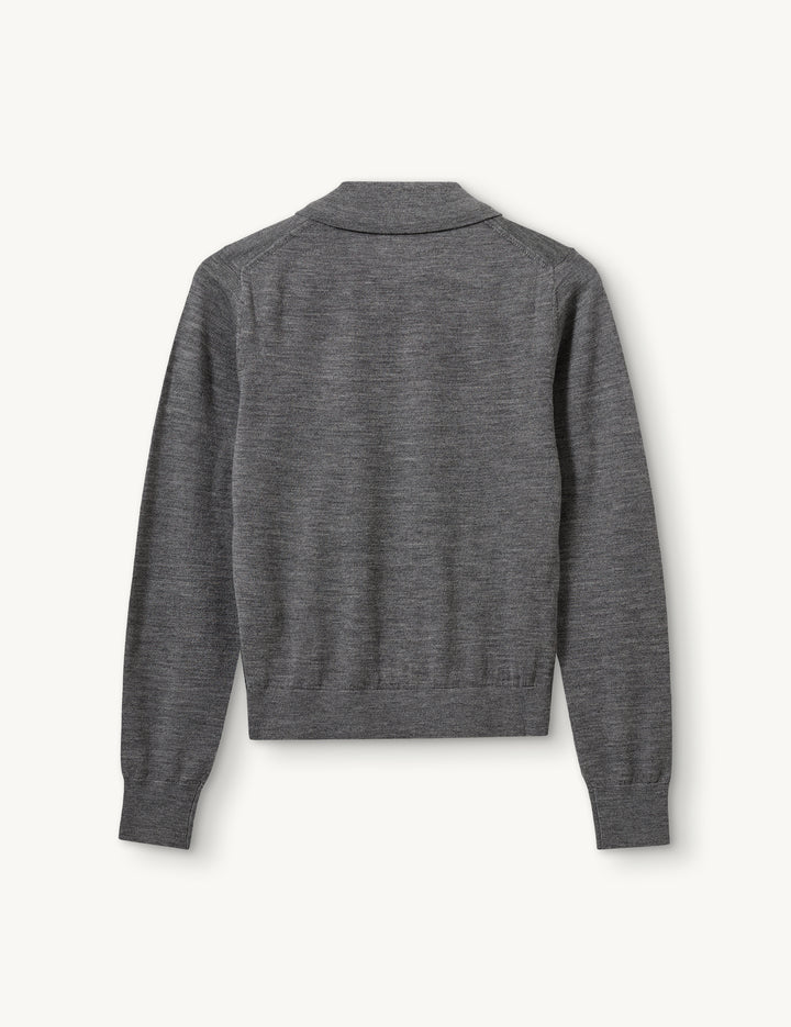 The Garment - Polo - Grey Melange - Bergen, billede 4