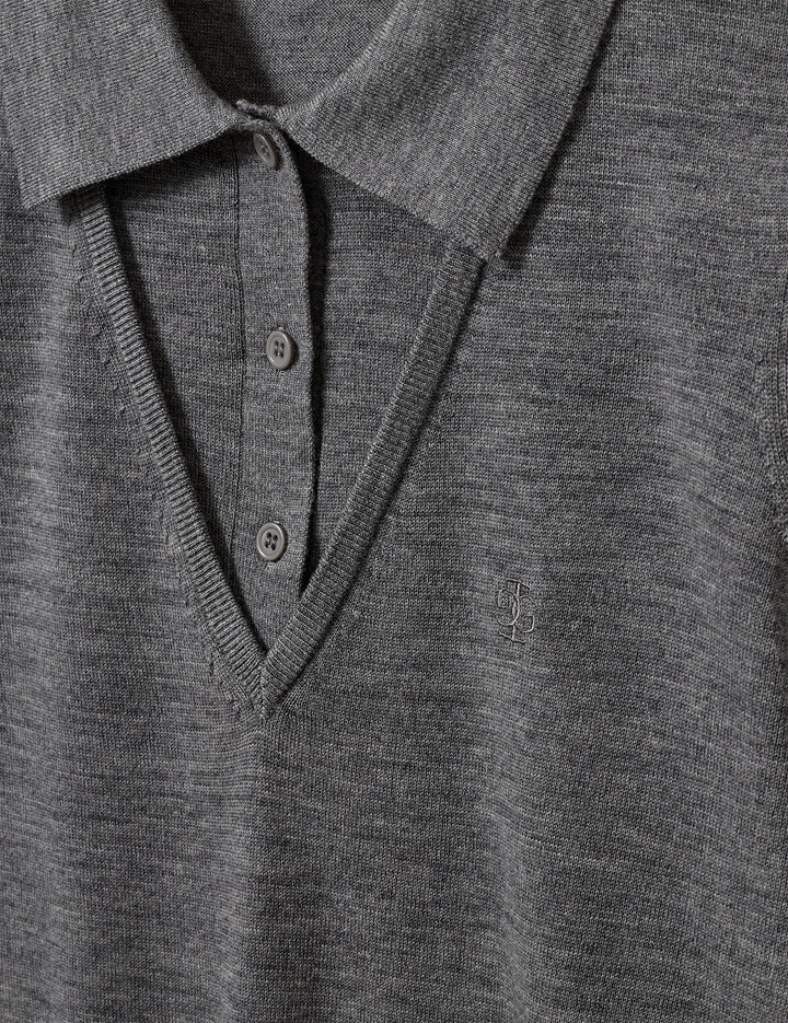 The Garment - Polo - Grey Melange - Bergen, billede 3