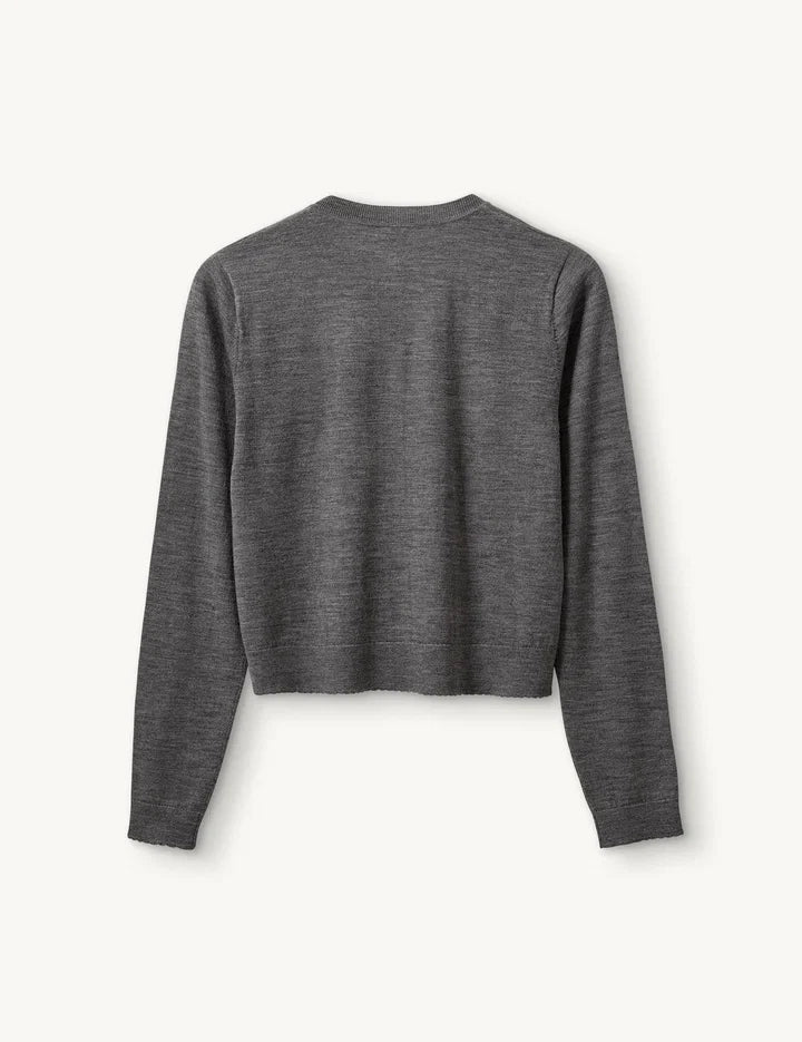 The Garment - Cardigan - Grey Melange - Bergen Scallop