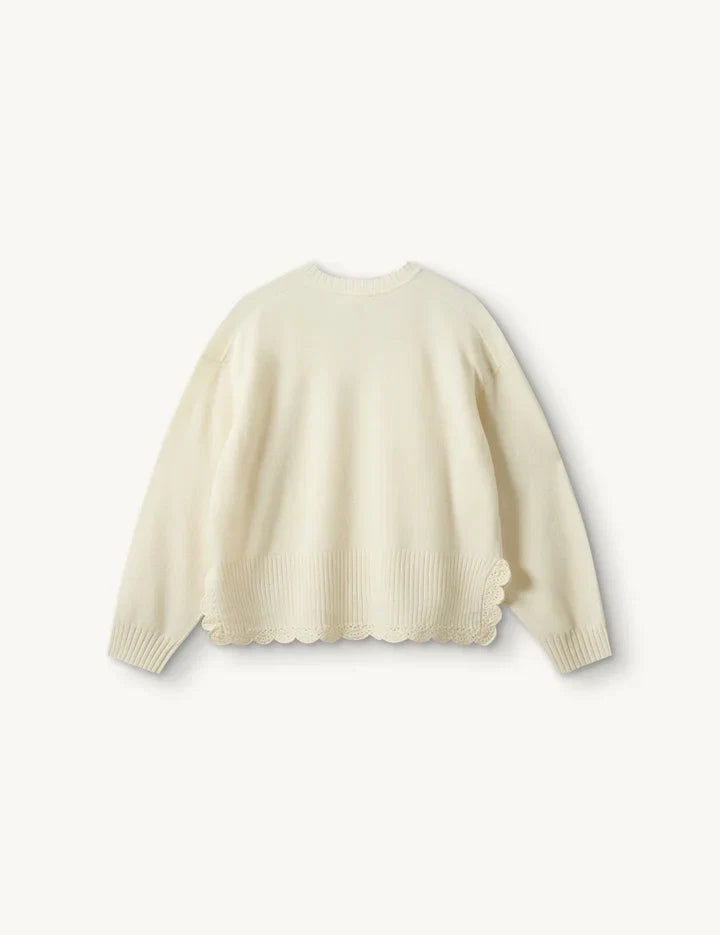 The Garment - Strik - Cream - Como Crochet V-Neck