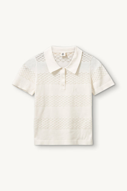 The Garment - Hæklet Polo T-shirt - Tanzania 22568 - Creme