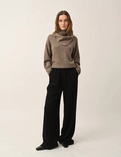 The Garment - Bukser - Black - Crepe Logo Pants