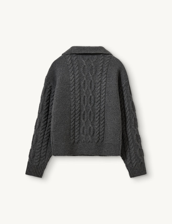 The Garment - Sweater - Grey Melange - Como Zip
