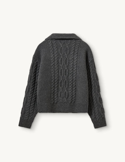 The Garment - Sweater - Grey Melange - Como Zip