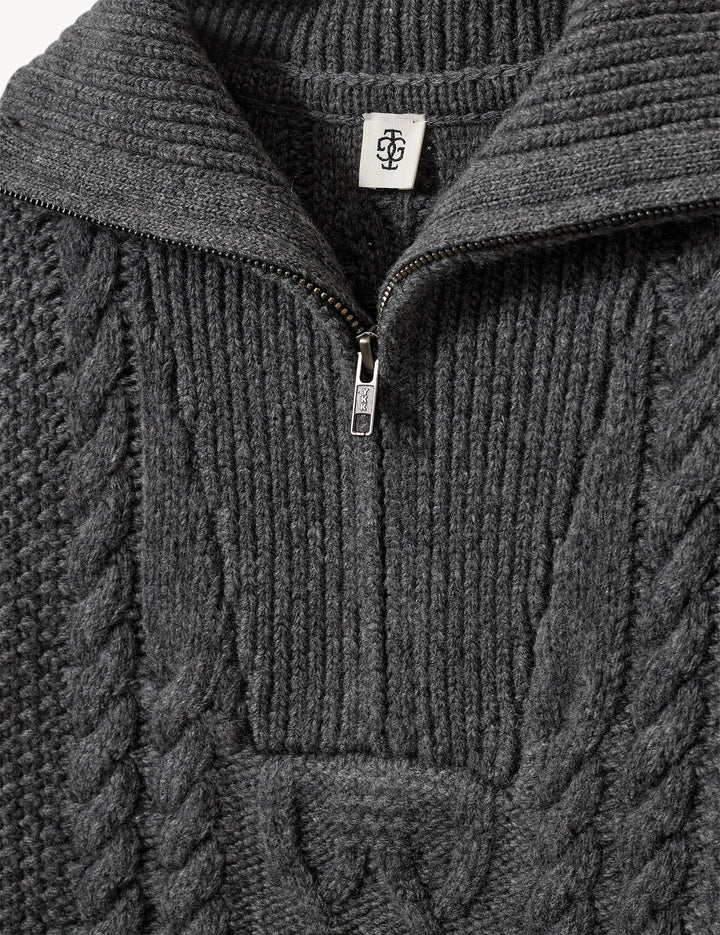 The Garment - Sweater - Grey Melange - Como Zip