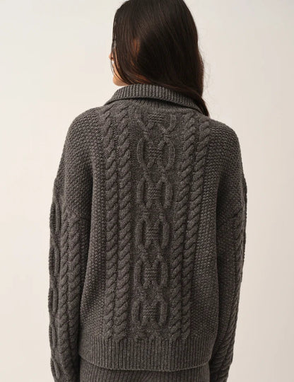 The Garment - Sweater - Grey Melange - Como Zip