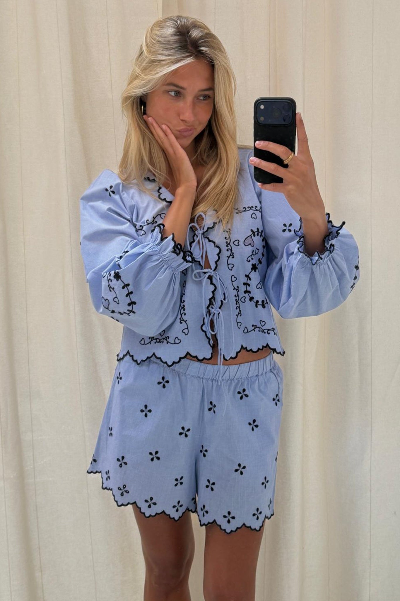 Sissel Edelbo - Shorts - Blue Chambray - Tone