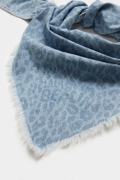 Lala Berlin - Halstørklæde - Denim - Washed blue Leo - Triangle Toni sss