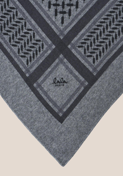 Lala Berlin - Cashmere tørklæde - City middlegrey melange - Trinity Classic M - Stilkompagniet.dk