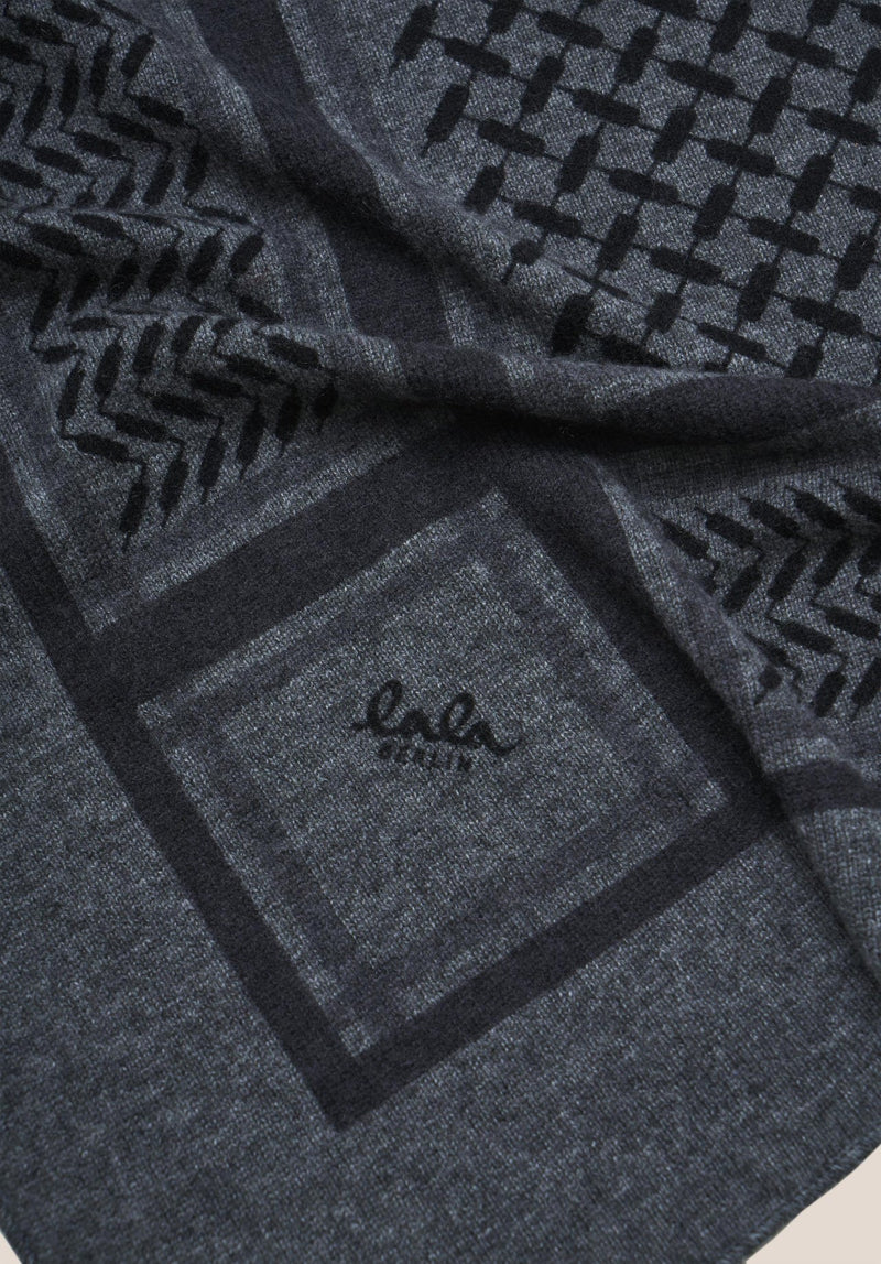 Lala Berlin - Cashmere tørklæde - Lubecca Dark Grey Melange - Trinity Classic M