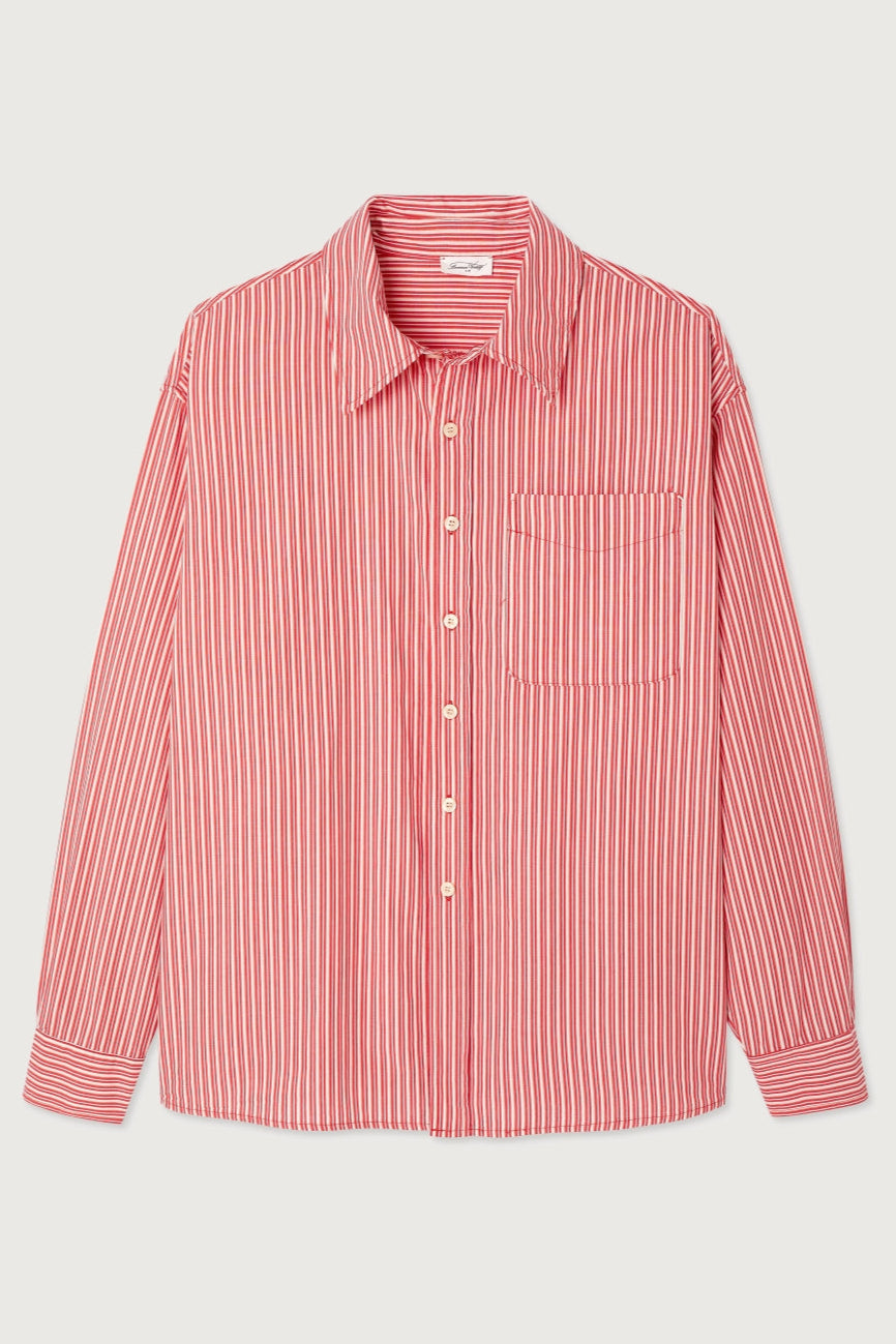 American Vintage - Skjorte - Red/white - Raco (Bemærk preorder maj/juni)