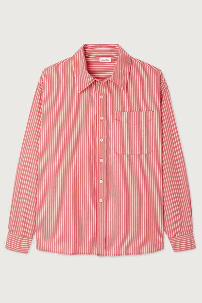 American Vintage - Skjorte - Red/white - Raco (Bemærk preorder maj/juni)