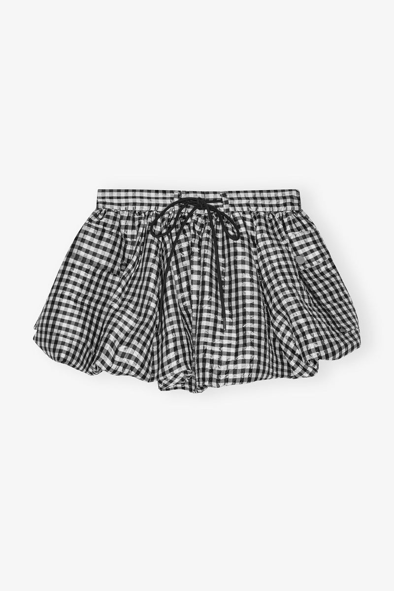 GANNI - Nederdel - Crinklel Check - Bubble Skirt W0465