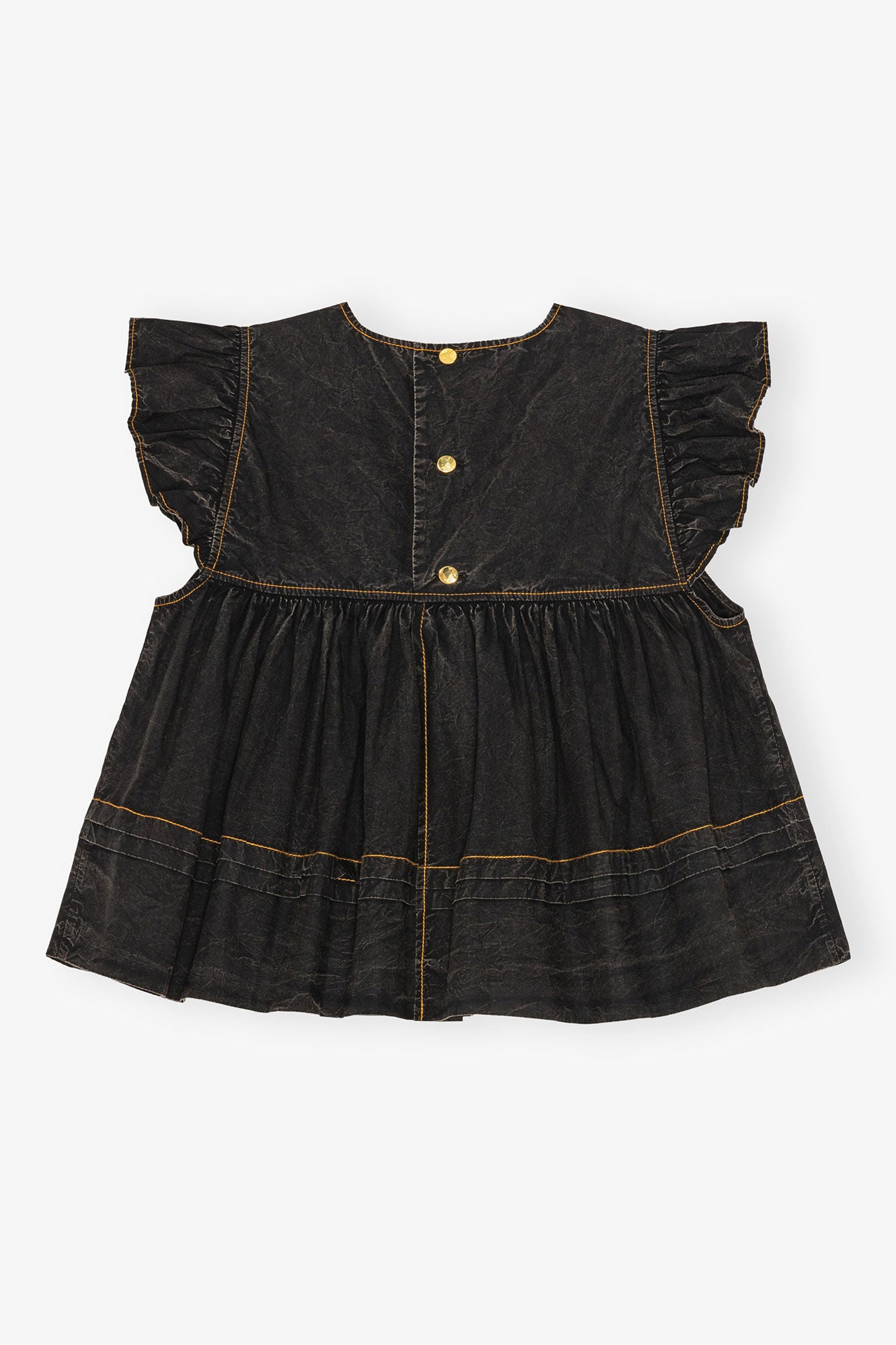 Ganni - Top - Black Washed - Cotton top