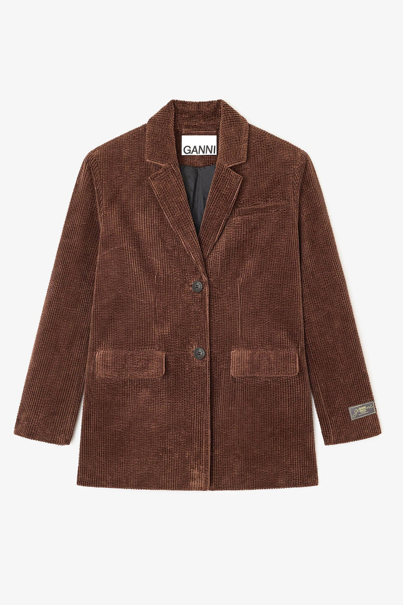 Ganni - Blazer - Chicory Coffee - Corduroy W0769