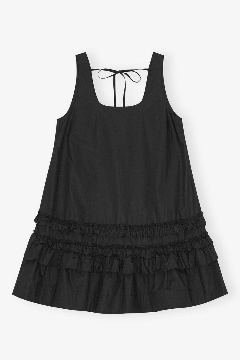 GANNI - Kjole - Black - Poplin mini W0905