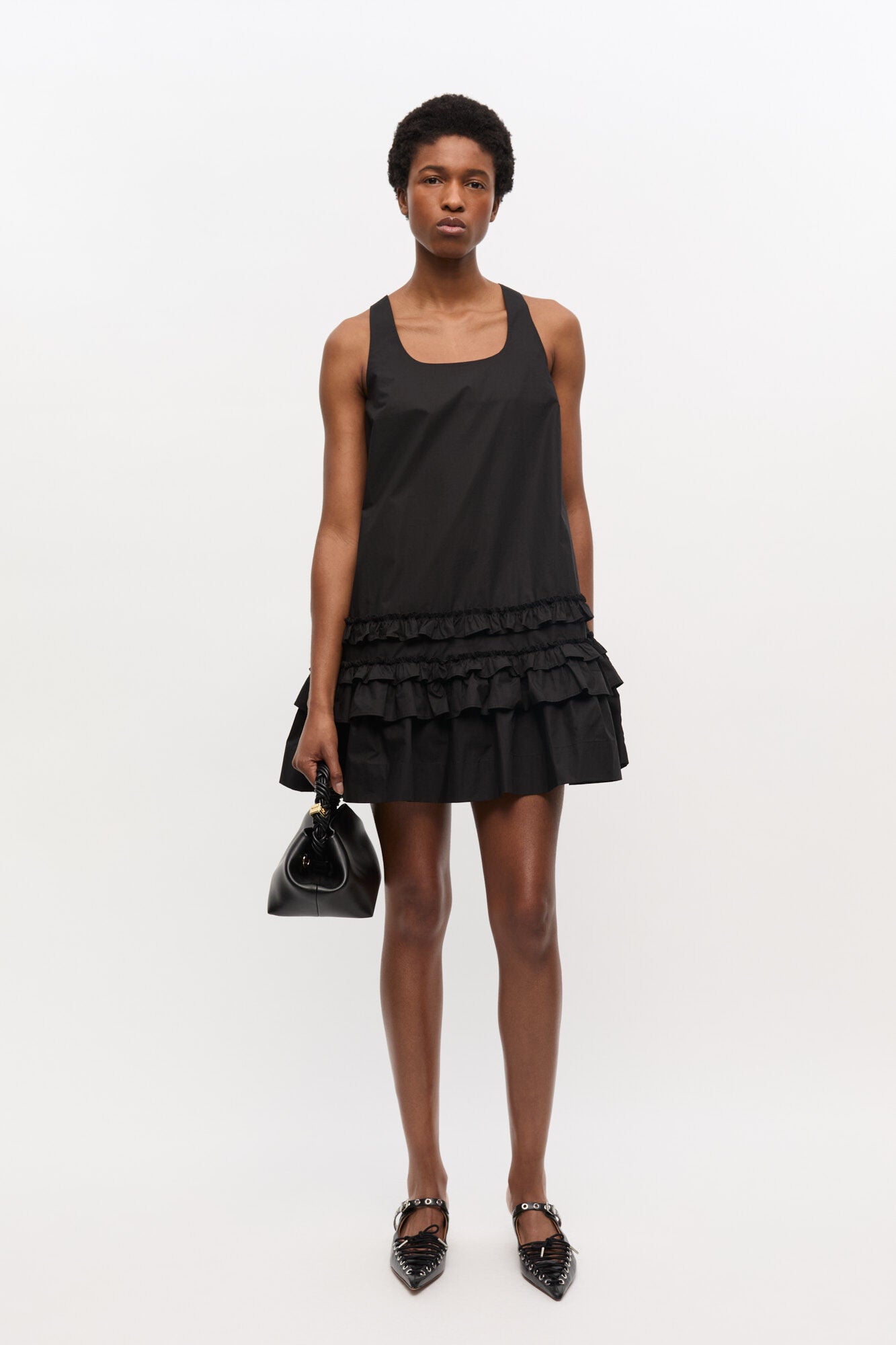GANNI - Kjole - Black - Poplin mini W0905