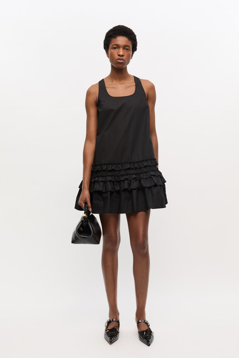 GANNI - Kjole - Black - Poplin mini W0905