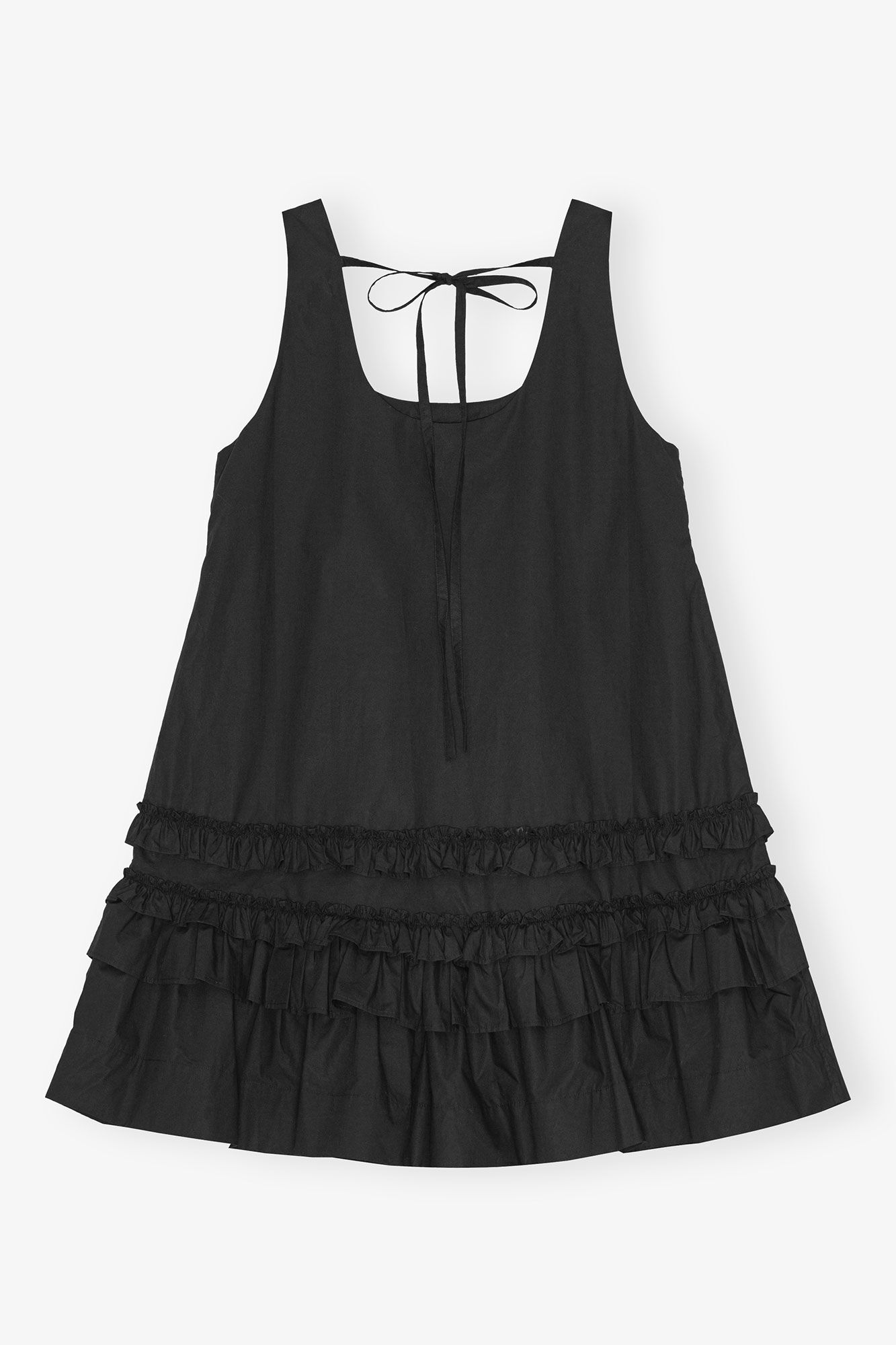 GANNI - Kjole - Black - Poplin mini W0905