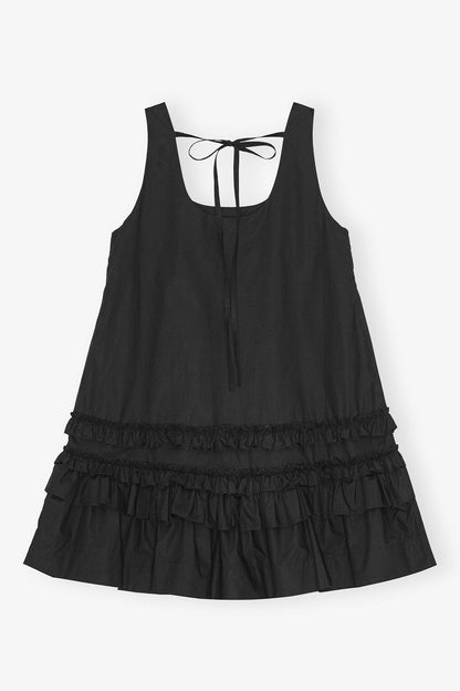 GANNI - Kjole - Black - Poplin mini W0905