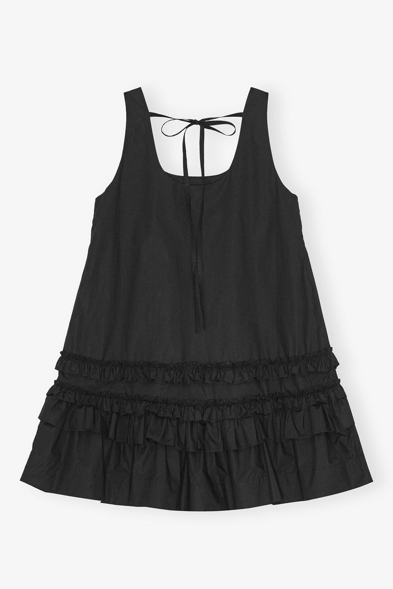 GANNI - Kjole - Black - Poplin mini W0905