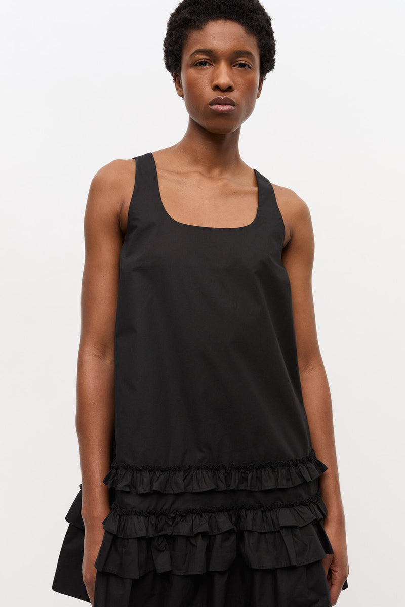 GANNI - Kjole - Black - Poplin mini W0905