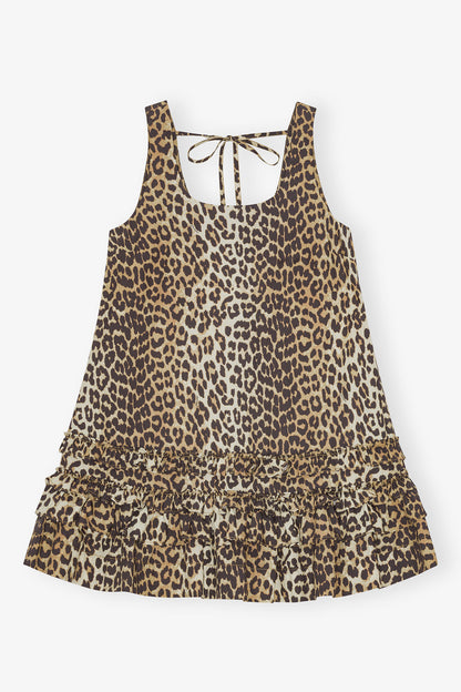 GANNI - Kjole - Leopard - Poplin mini W0906